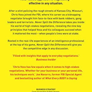 Alternative view of Never Split the Difference : Negotiating As If Your Life Depended on It
