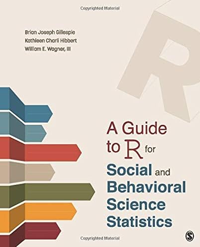 A Guide to R for Social and Behavioral Science Statistics