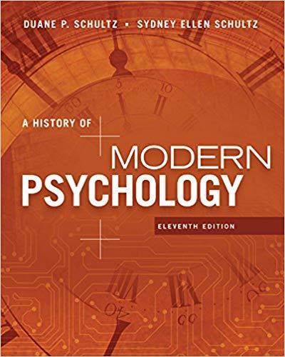 A History of Modern Psychology 11th Edition by Duane P. Schultz