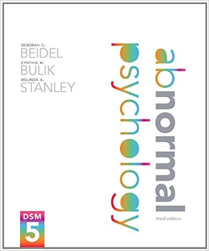 Abnormal Psychology 3rd Edition by Deborah C. Beidel