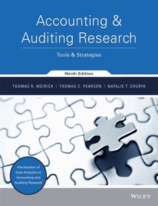 Accounting and Auditing Research Tools and Strategies 9th Edition by Thomas R. Weirich