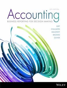 Accounting Business Reporting for Decision Making 6th Australian Edition by Jacqueline Birt