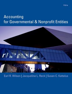 Accounting for Governmental and Nonprofit Entities 15th by Jacqueline Reck