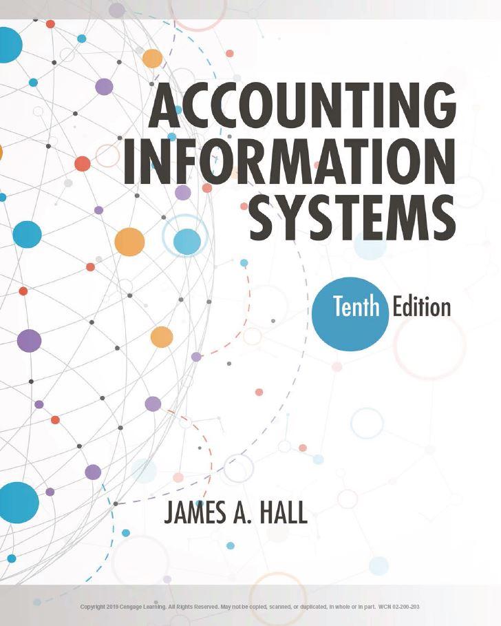 Accounting Information Systems 10th Edition by James A. Hall