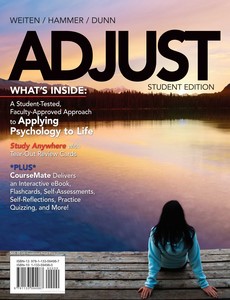 ADJUST 1st Edition by Wayne Weiten