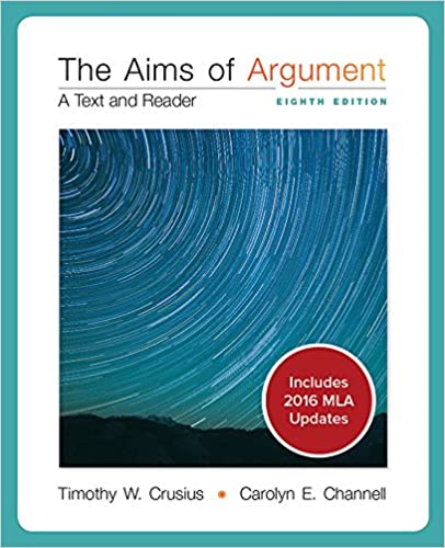 Aims of Argument MLA 2016 UPDATE