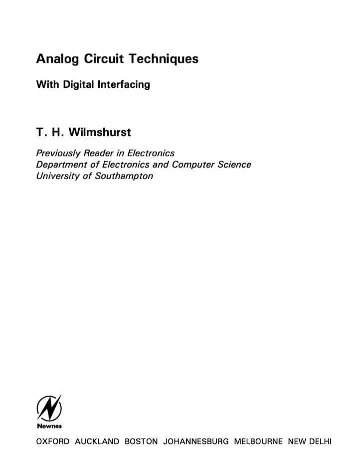 Analog Circuit Techniques: With Digital Interfacing