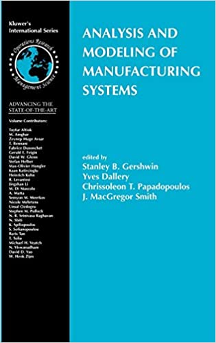 Analysis and Modeling of Manufacturing Systems