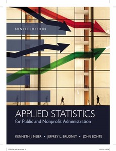 Applied Statistics for Public and Nonprofit Administration 9th Edition by Kenneth J. Meier