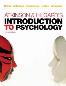 Atkinson & Hilgard?s Introduction to Psychology 15th Edition by Susan Nolen-Hoeksema