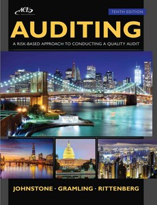 Auditing A Risk Based-Approach to Conducting a Quality Audit 10th Edition by karla M Johnstone-Zehms