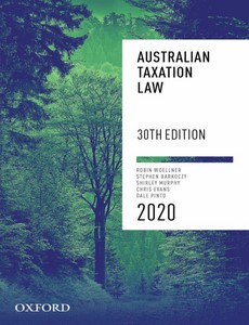 Australian Taxation Law 2020 30th Edition by Woellner, Robin
