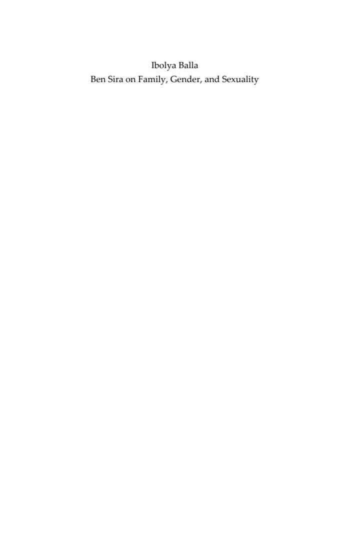 Ben Sira on Family, Gender, and Sexuality, 1st Edition