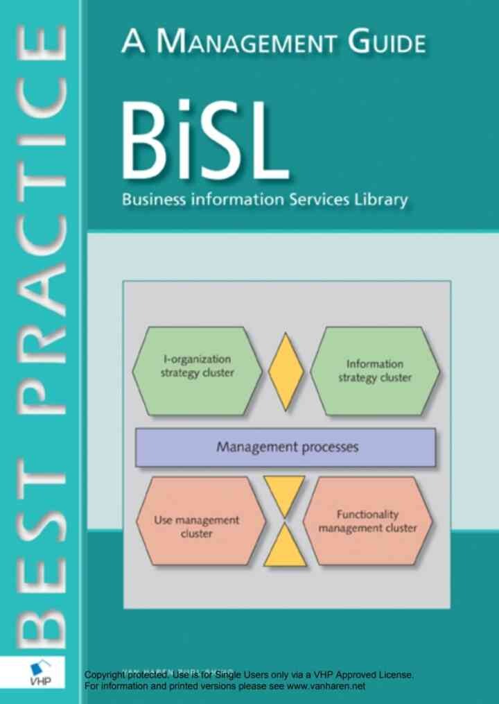 BiSL®: Business Information Services Library - Management Guide, 1st Edition