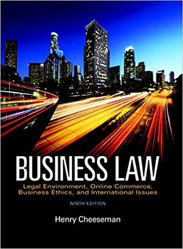 Business Law 9th Edition by Henry R. Cheeseman