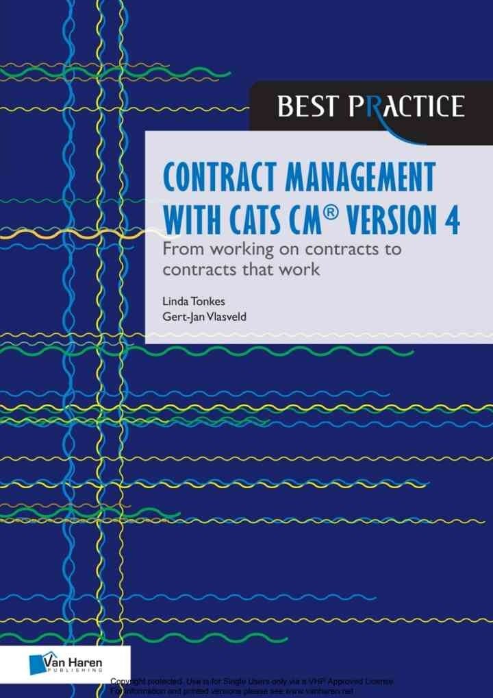 Contract management with CATS CM® version 4, 4th Edition