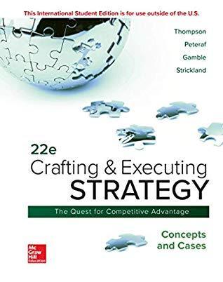 Crafting Executing Strategy Concepts And Cases 22Nd Edition