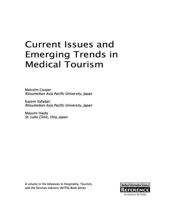 Current Issues and Emerging Trends in Medical Tourism