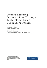Diverse Learning Opportunities Through Technology-Based Curriculum Design