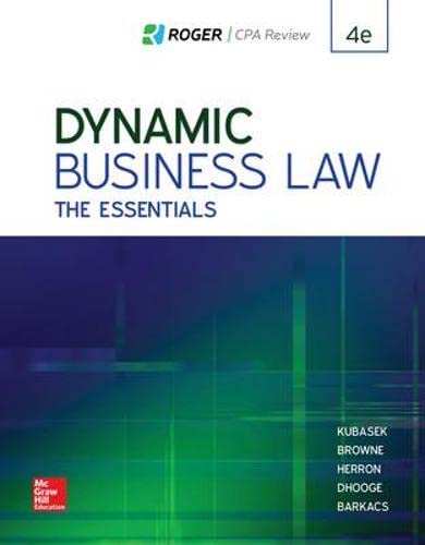 Dynamic Business Law The Essentials 4th Edition