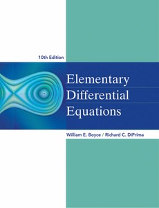 Elementary Differential Equations 10th Edition by William E. Boyce