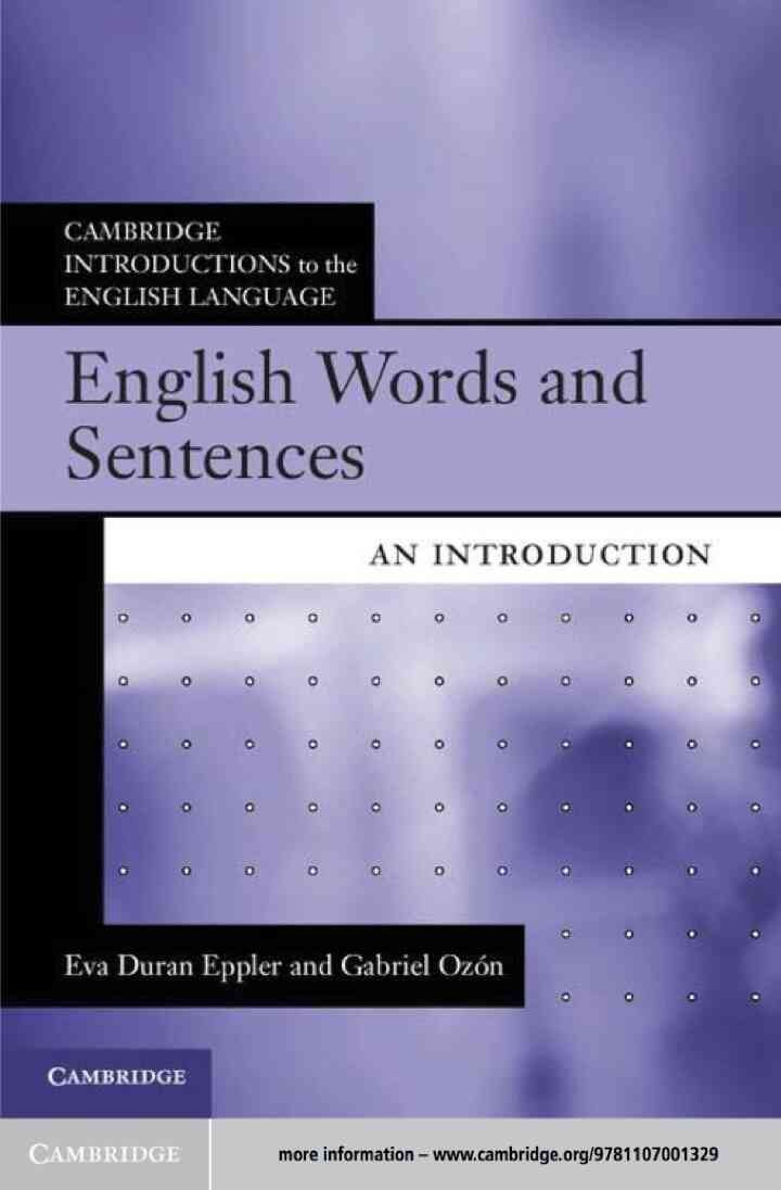 English Words and Sentences: An Introduction