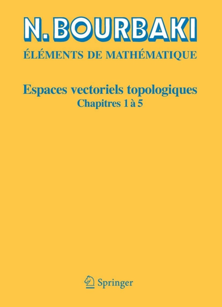 Espaces vectoriels topologiques: Chapitres 1� 5