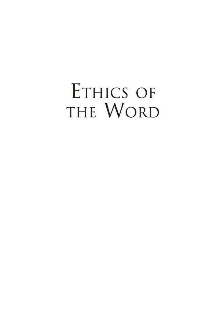 Ethics of the Word: Voices in the Catholic Church Today