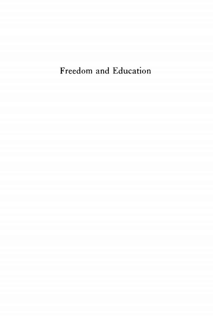 Freedom and Education: Fifty-first Annual Schoolmen's Week Proceedings