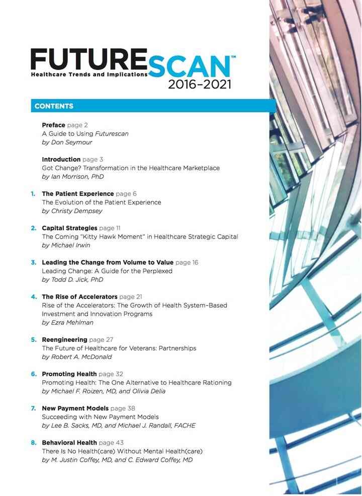 Futurescan 2016–2021: Healthcare Trends and Implications
