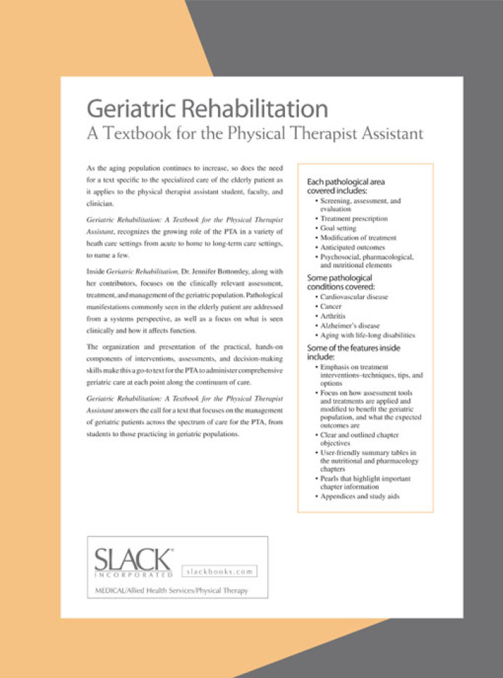 Geriatric Rehabilitation: A Textbook for the Physical Therapist Assistant