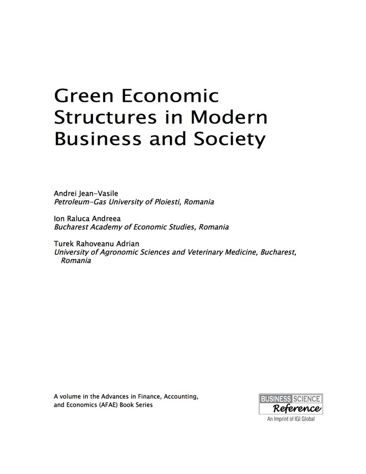 Green Economic Structures in Modern Business and Society