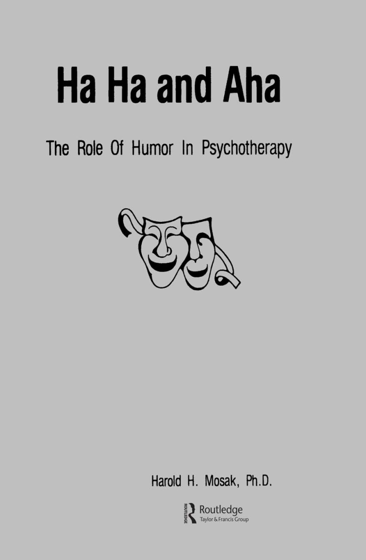 Ha Ha And Aha: The Role Of Humour In Psychotherapy
