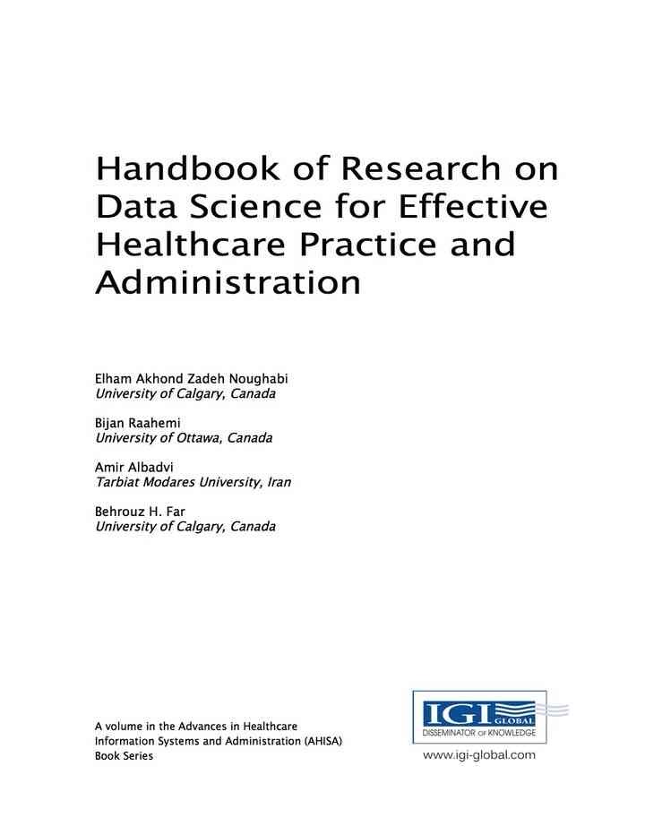 Handbook of Research on Data Science for Effective Healthcare Practice and Administration
