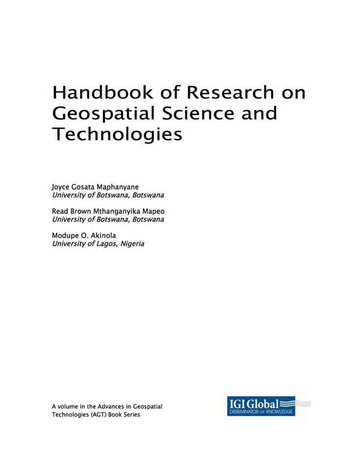 Handbook of Research on Geospatial Science and Technologies