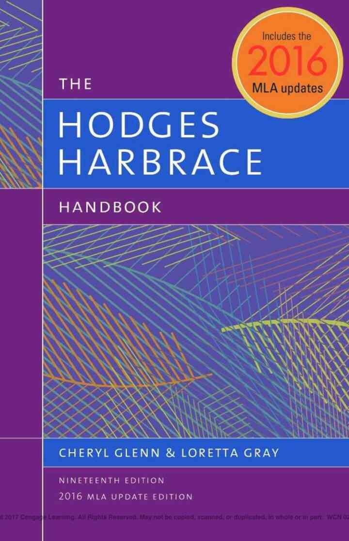 Hodges Harbrace Handbook 2016 MLA Update 19th Edition