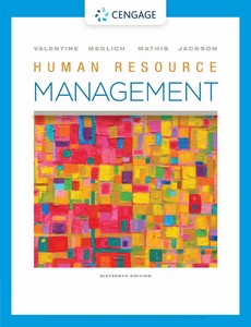 Human Resource Management 16th By Sean R. Valentine