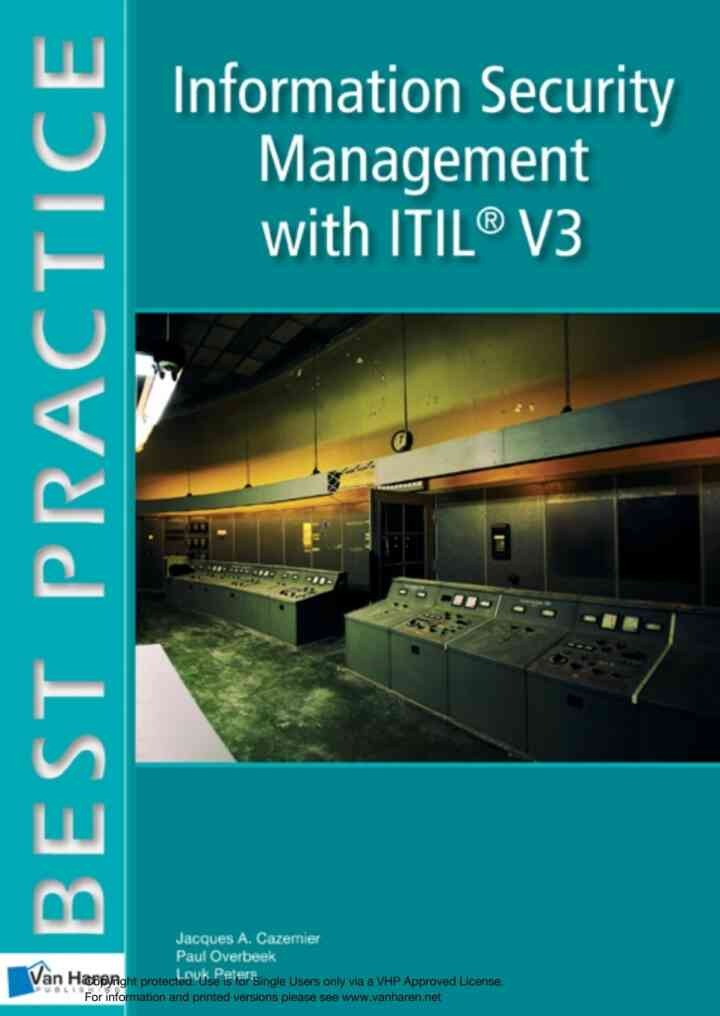 Information Security Management with ITIL® V3, 1st Edition