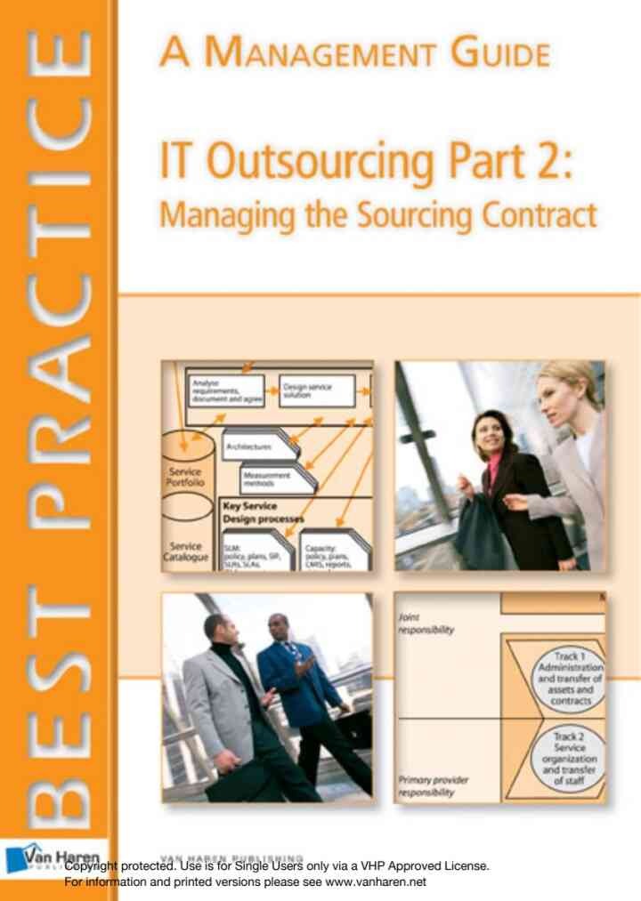 IT Outsourcing Part 2: Managing the Sourcing Contract, 1st Edition