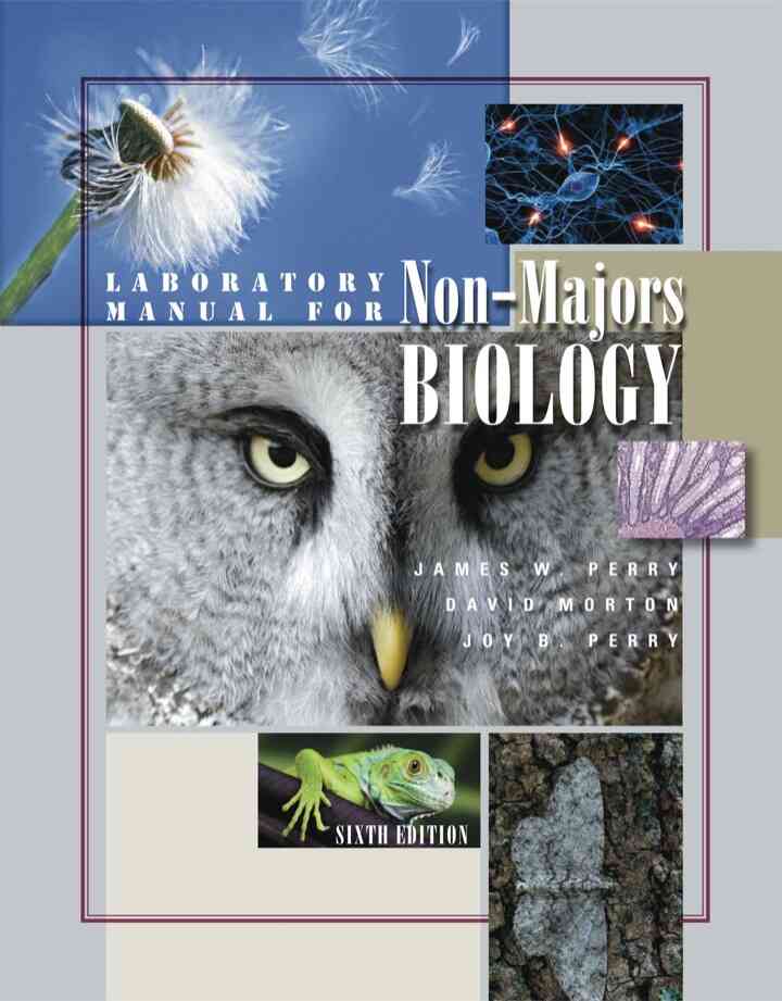 Laboratory Manual for Non-Majors Biology 6th Edition