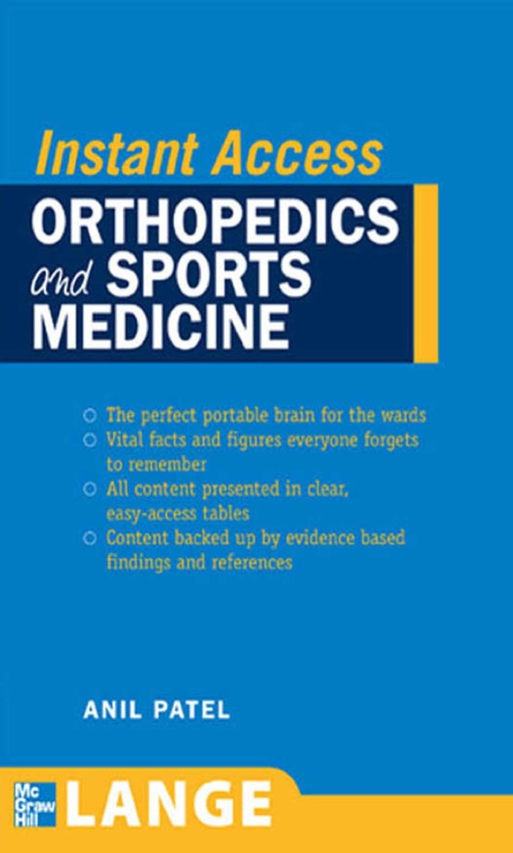 LANGE Instant Access Orthopedics and Sports Medicine