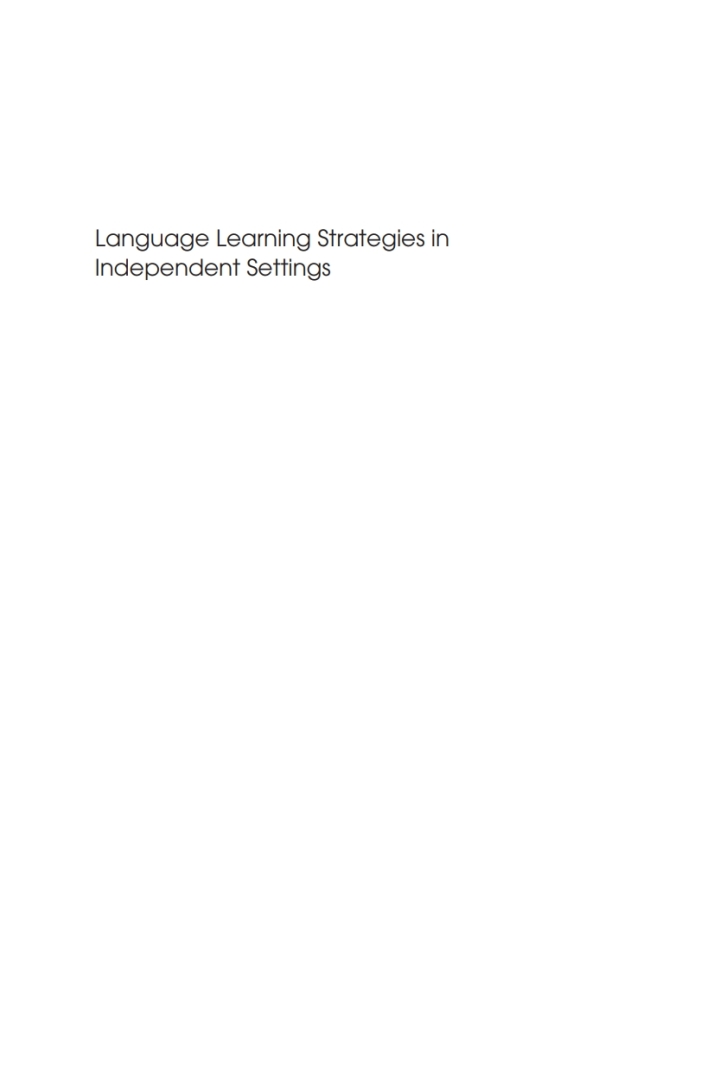 Language Learning Strategies in Independent Settings