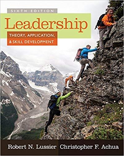 Leadership: Theory, Application, & Skill Development 6th Edition by Robert N. Lussier