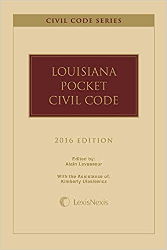 Louisiana Pocket Civil code 2016 Edition