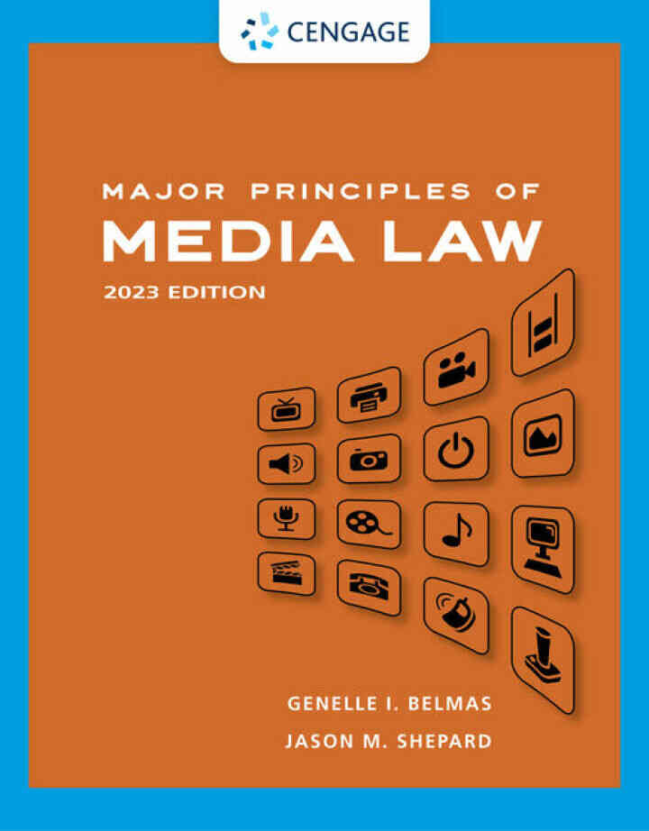 Major Principles of Media Law 2023 1st Edition