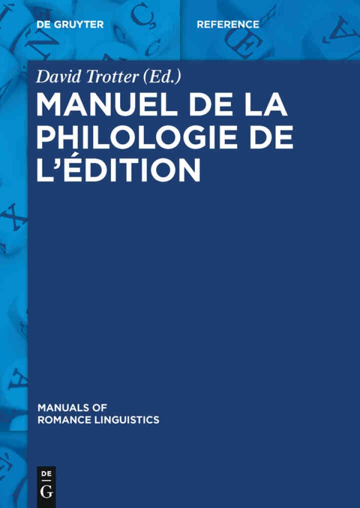 Manuel de la philologie de l’édition