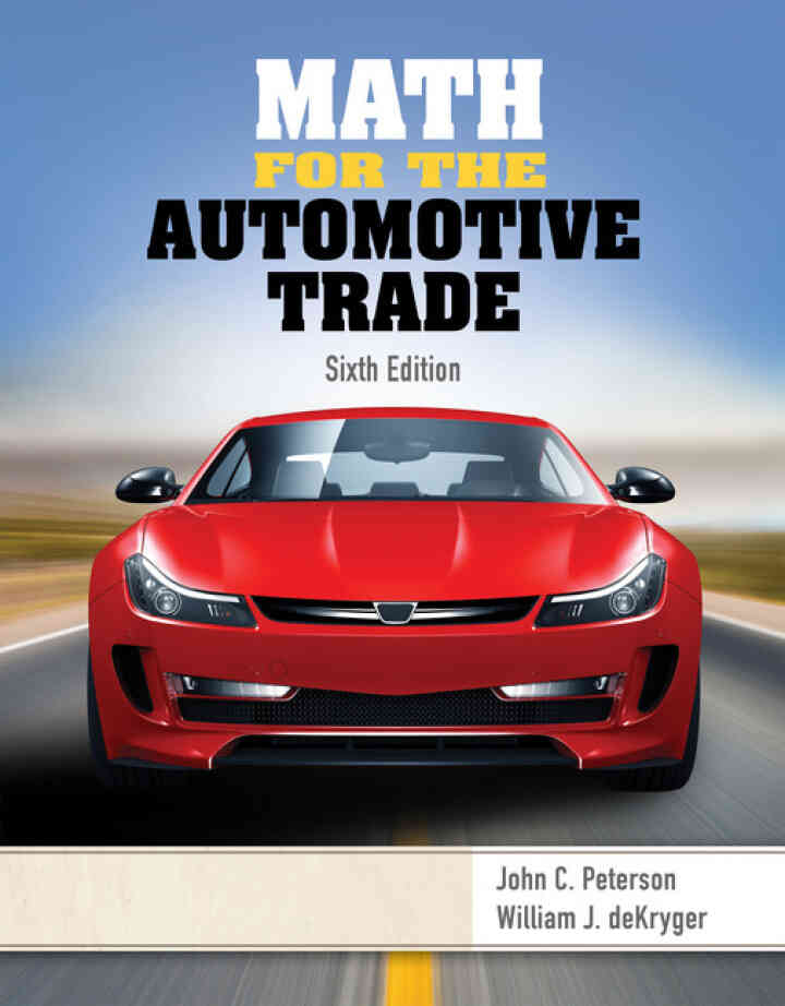 Math for the Automotive Trade 6th Edition