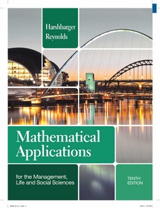 Mathematical Applications for the Management, Life, and Social Sciences 10th by Ronald J. Harshbarger