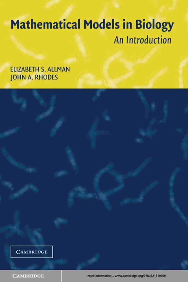 Mathematical Models in Biology: An Introduction