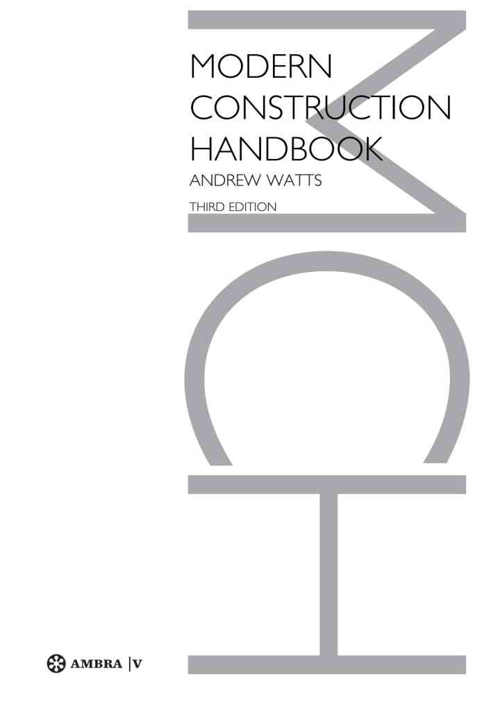 Modern Construction Handbook, 1st Edition